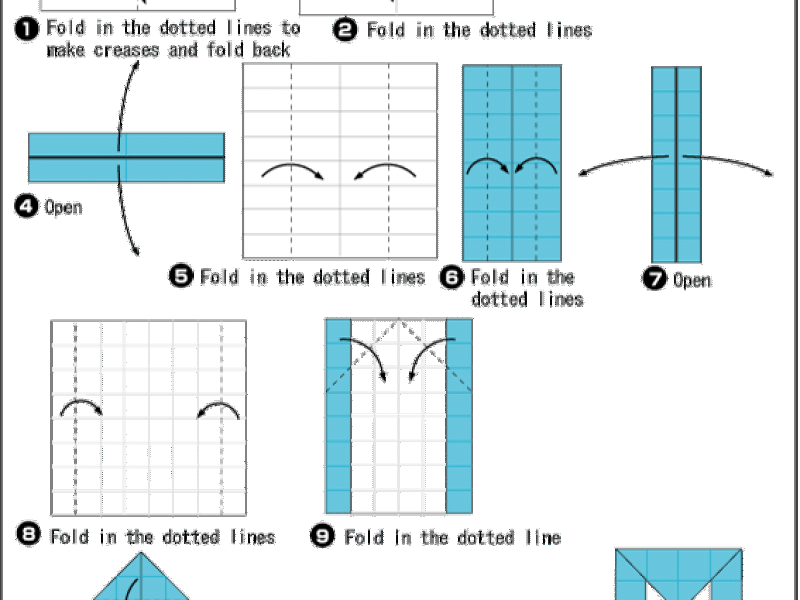 Hướng dẫn gấp chữ M