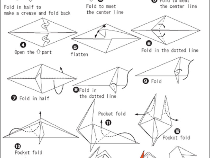 Hướng dẫn gấp con gà
