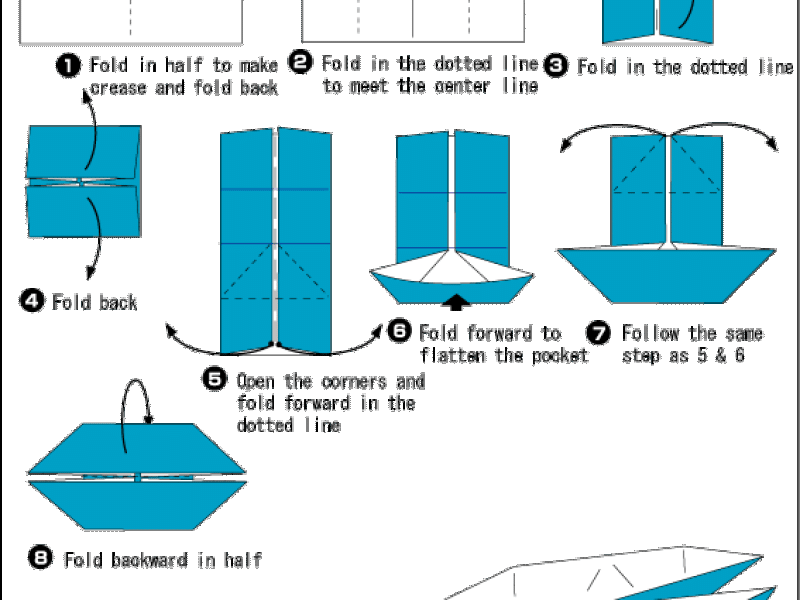 Hướng dẫn gấp giấy Chiếc xuồng