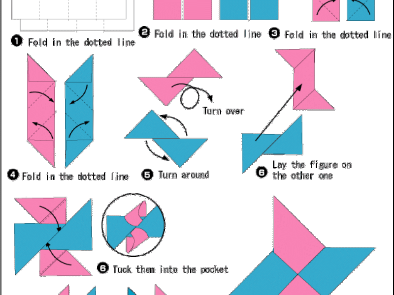 Hướng dẫn gấp giấy Chong chóng giấy 2