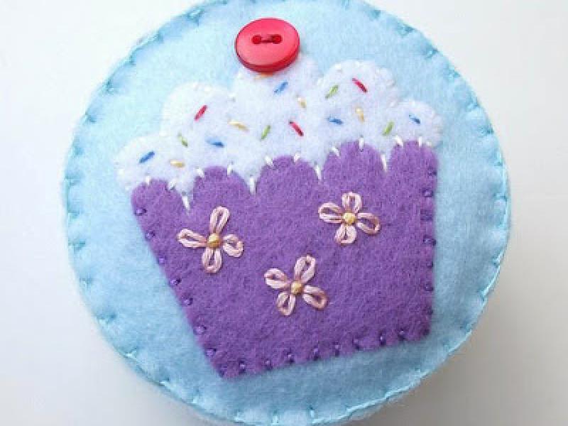 Làm cupcake vải dạ nỉ siêu cực kute các teen nhé