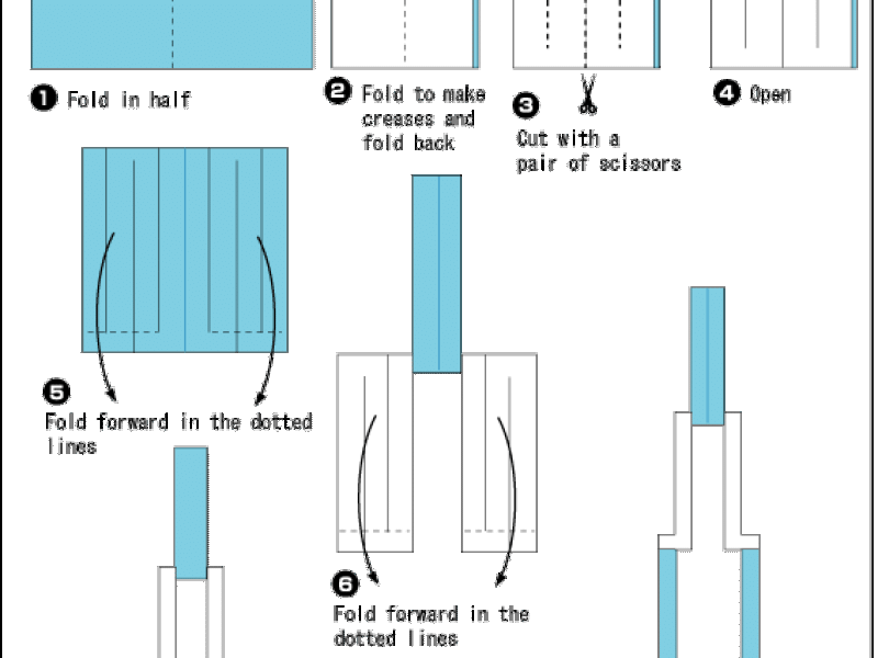 Origami - hướng dẫn gấp cái Cầu thang
