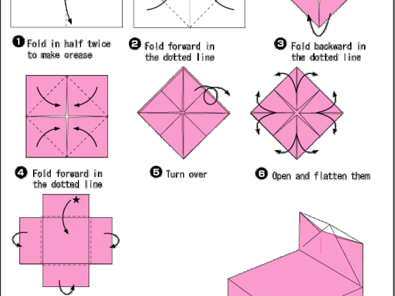 Origami - hướng dẫn gấp cái ghế