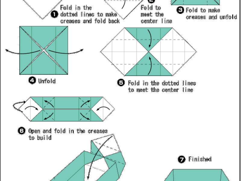 Origami - hướng dẫn gấp cái hộp giấy