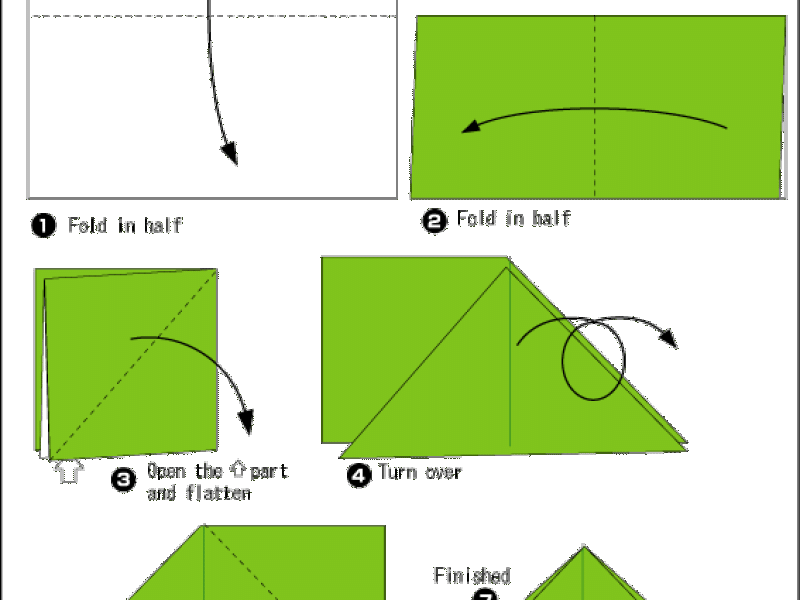 Origami - hướng dẫn gấp Cây thông