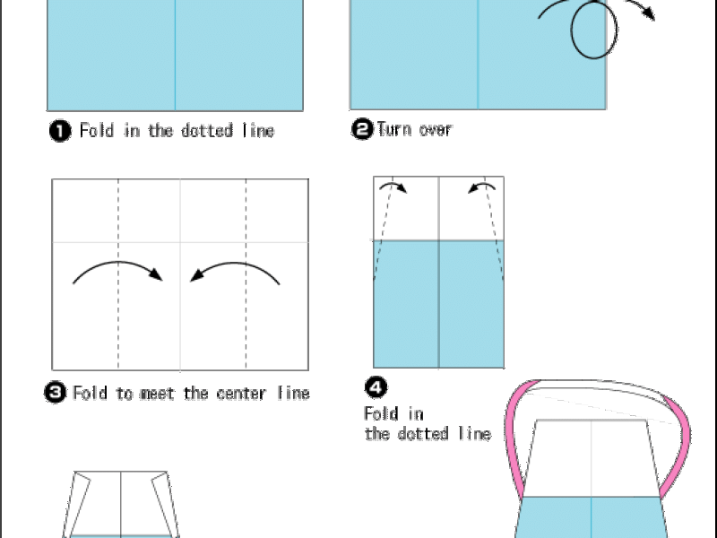 Origami - hướng dẫn gấp chiếc bình nước