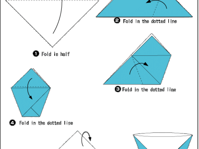 Origami - hướng dẫn gấp Chiếc tách