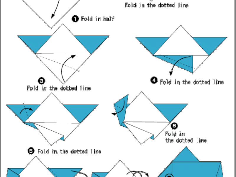 Origami - hướng dẫn gấp con cá