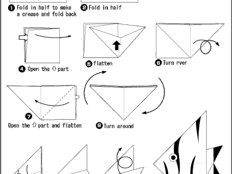 Origami - hướng dẫn gấp con cá thần tiên ( cá cờ )