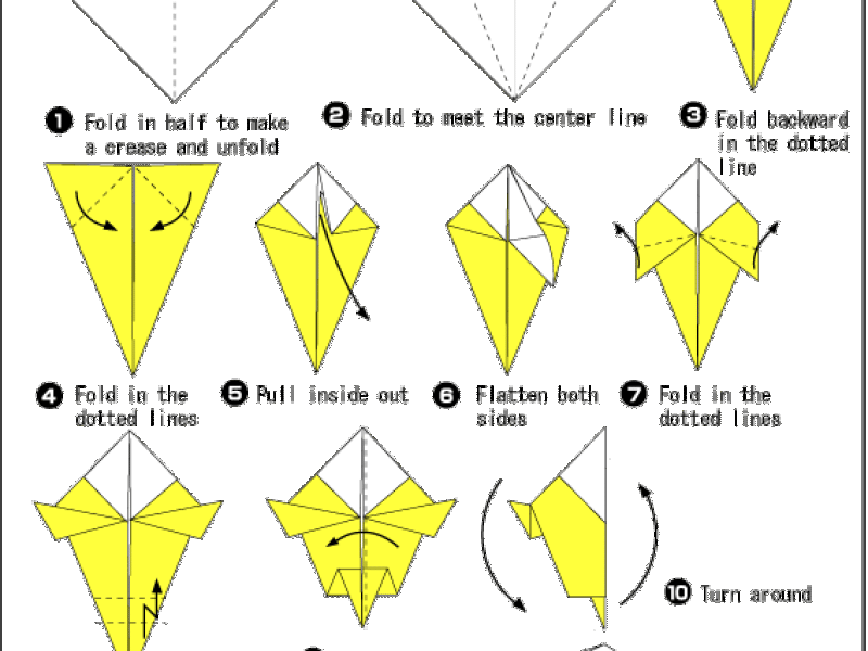 Origami - hướng dẫn gấp con chim bồ câu