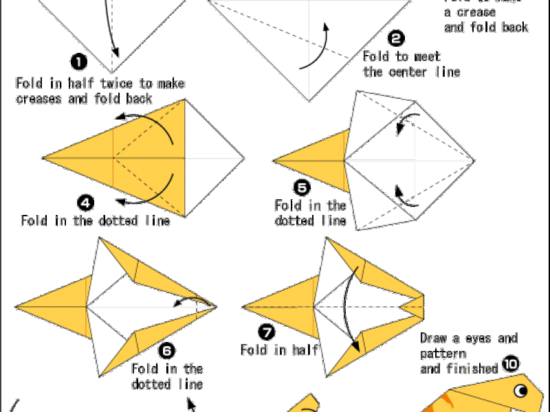 Origami - hướng dẫn gấp con kỳ nhông Iguanodon