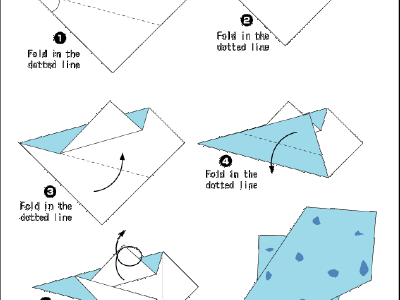 Origami - hướng dẫn gấp con quái vật biển Plesiosaur