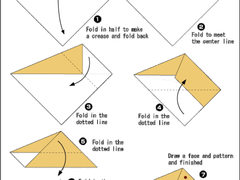 Origami - hướng dẫn gấp con thằn lằn Kronosaurus