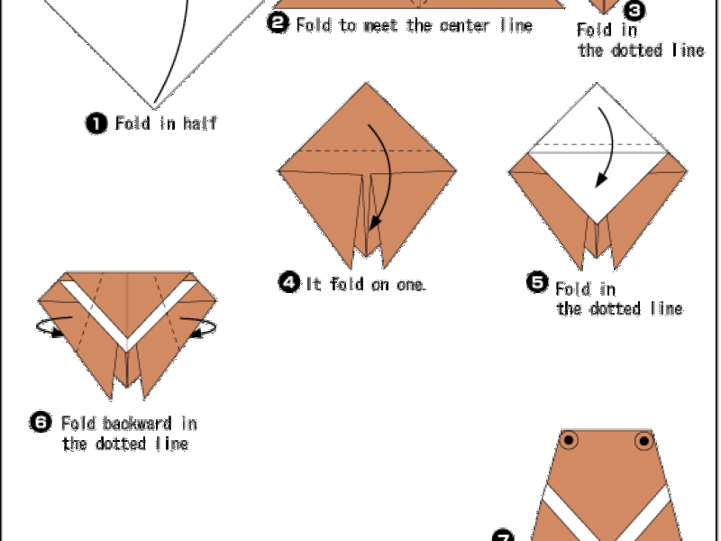 Origami - hướng dẫn gấp con ve sầu