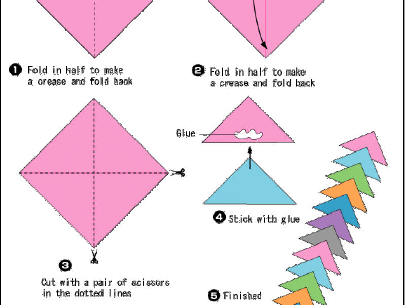 Origami - hướng dẫn gấp Dây trang trí