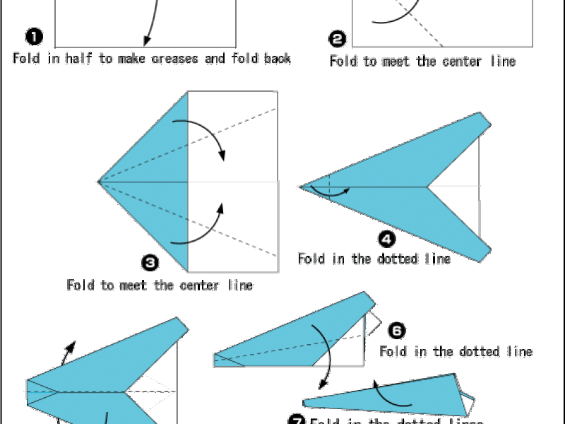 Origami - hướng dẫn gấp giấy chiếc Máy bay 6