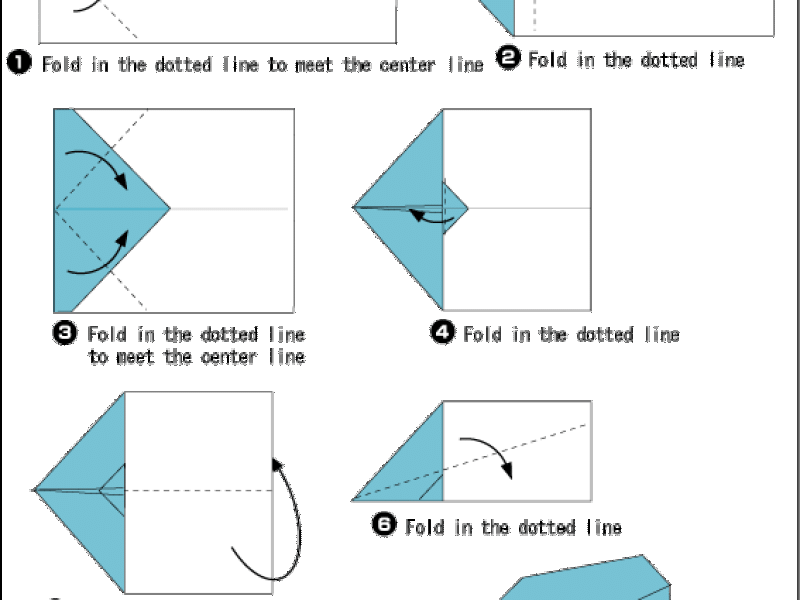 Origami - hướng dẫn gấp giấy chiếc Máy bay 7