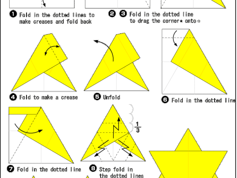 Origami - hướng dẫn gấp Ngôi sao 1