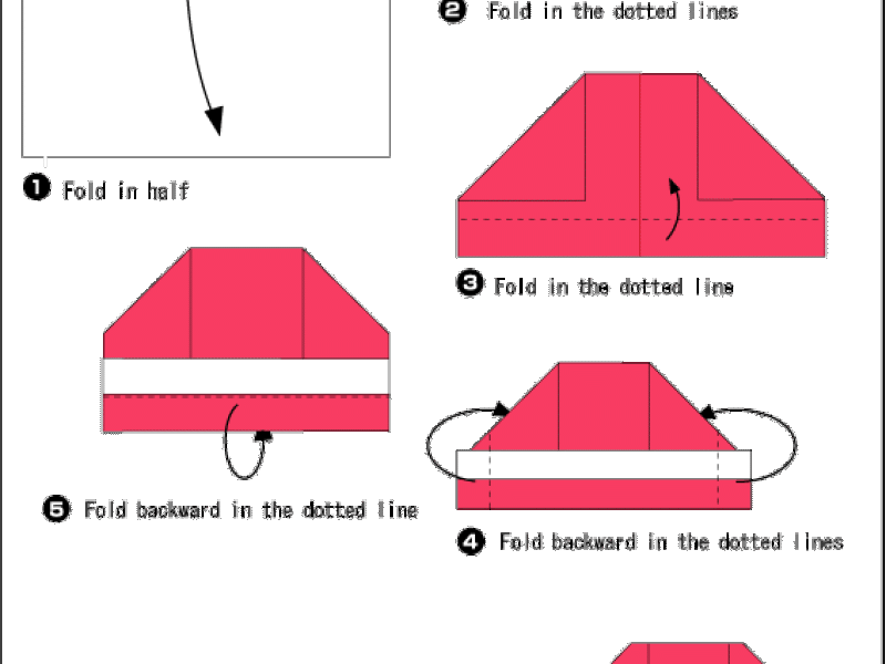 Origami - hướng dẫn xếp giấy Chiếc mũ