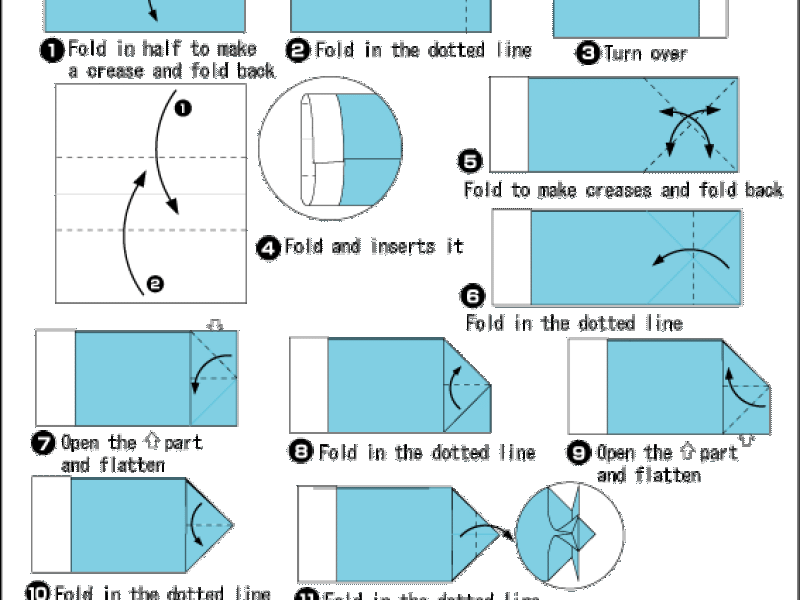 Origami - hướng dẫn xếp giấy chiếc Túi đựng bánh
