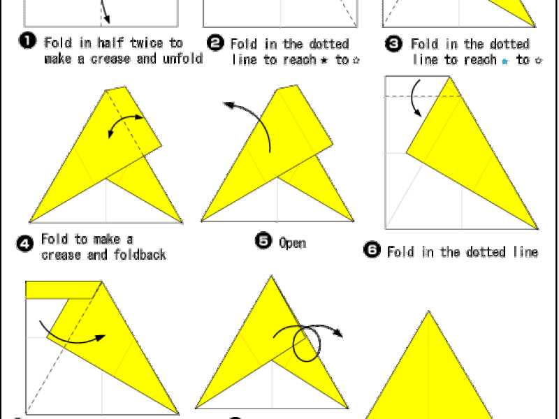 Origami - hướng dẫn xếp giấy Hình tam giác