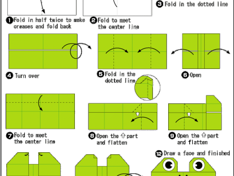 Origami - hướng dẫn xếp khuôn mặt con cóc cậu ông trời