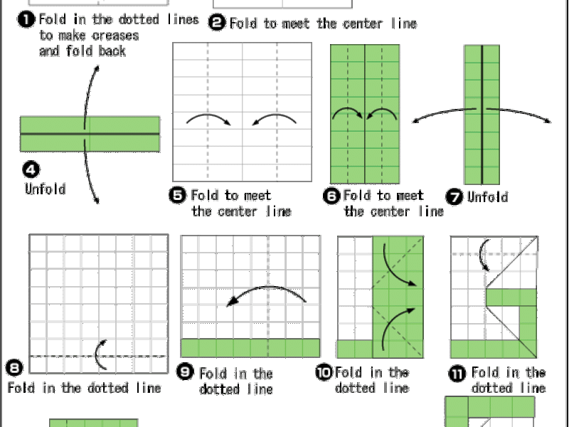 Origami - hướng dẫn xếp số 6