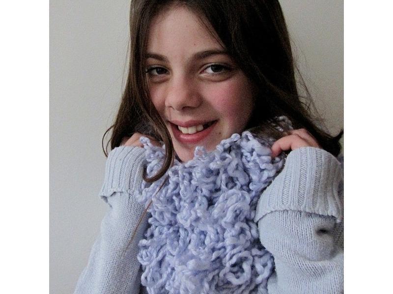 Thêm một cách làm khăn len không cần đan