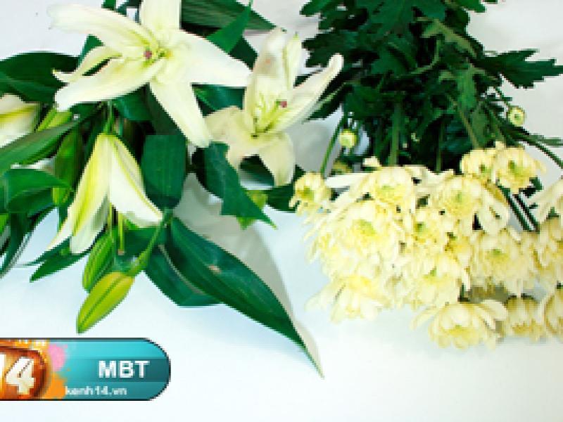 cắm hoa trong bể cá cảnh