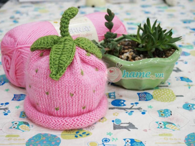 Hướng dẫn đan mũ dâu tây