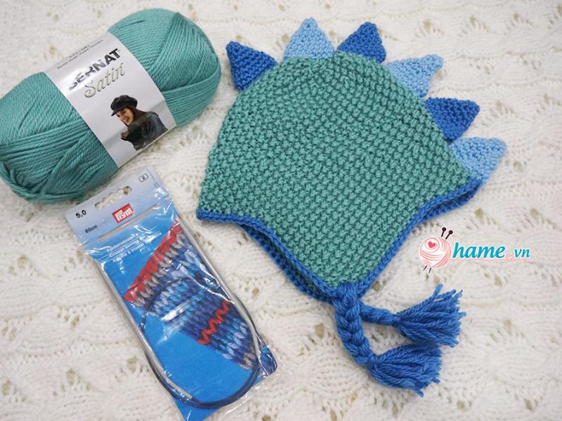 Hướng dẫn đan mũ khủng long