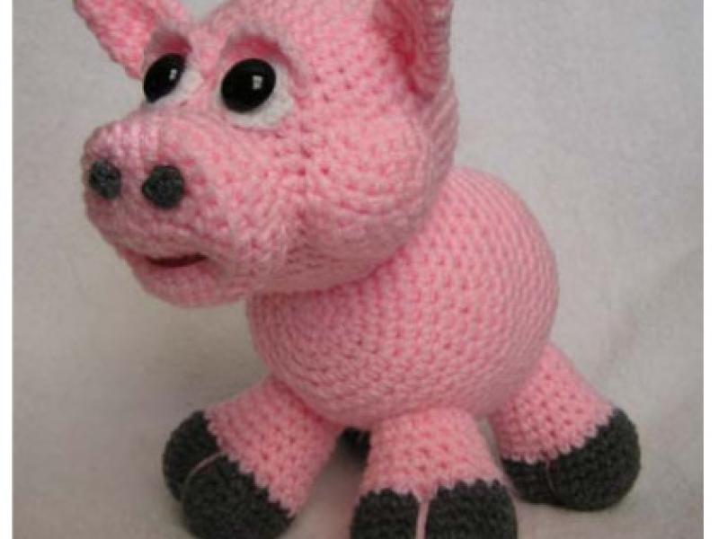 Hướng dẫn móc con heo hồng