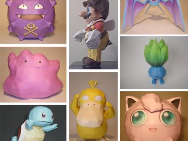[Mô Hình Giấy] Pokemon (nguồn mohinhgiay.net)