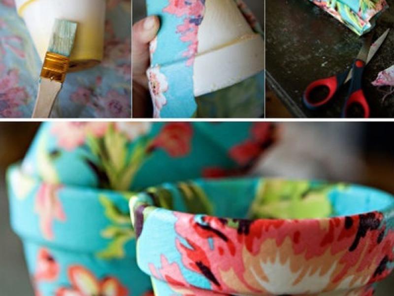 Sáng tạo cho chậu trồng, lọ cắm hoa thêm xinh