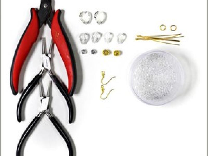 Tự chế khuyên tai hình giọt nước xinh lung linh