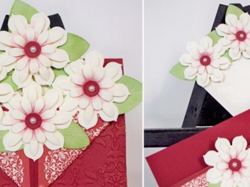 Tự làm thiệp hoa xinh yêu tặng mẹ dịp 20-10