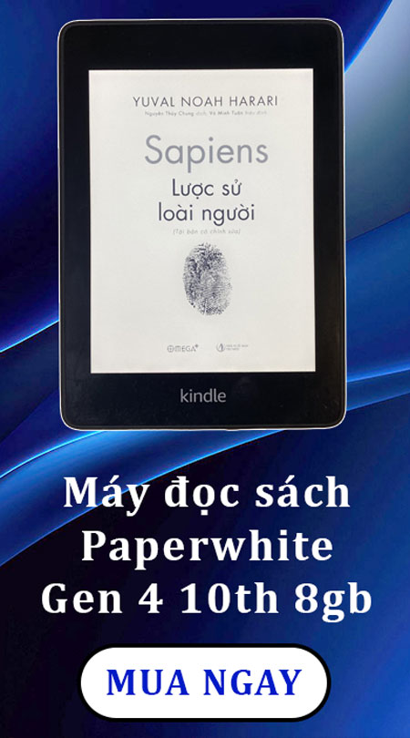 Máy đọc sách Paperwhite Gen 4 10th - 8gb, máy đọc sách không hại mắt máy đọc sách e-ink, thời lượng pin lâu, đọc sách mọi nơi